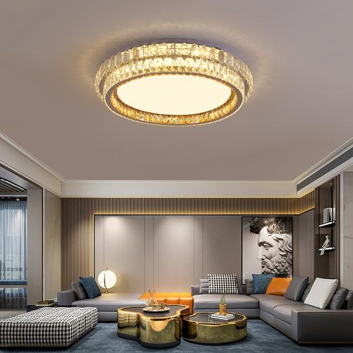 客厅轻奢2022年新款水晶水晶灯灯具现代简约大气高档客厅吸顶灯
